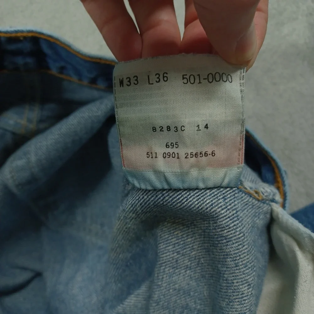 Vintage Levis 501xx Jeans‎ Mens 30x33 Blue Denim 501-0000 Distressed Button Fly
